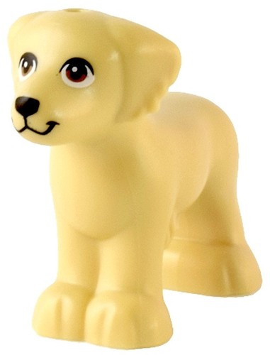 Lego tan dog golden - dog,