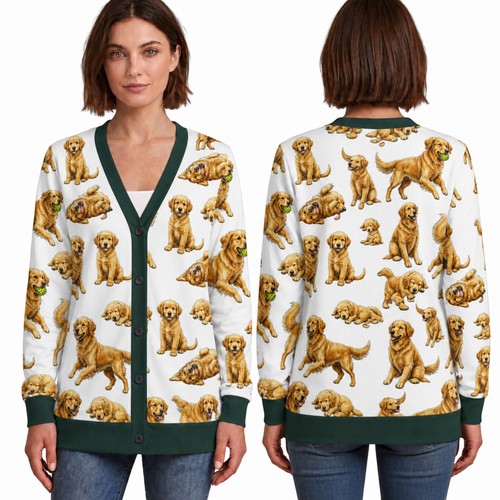 Cardigan cane carino giardino